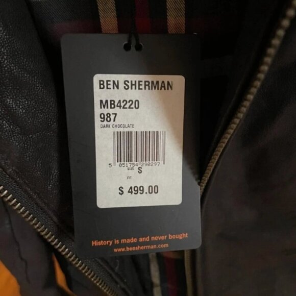 Ben Sherman Leather Moto Jacket - Picture 4 of 4